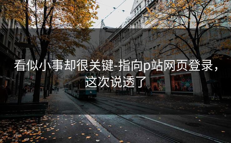 看似小事却很关键-指向p站网页登录，这次说透了