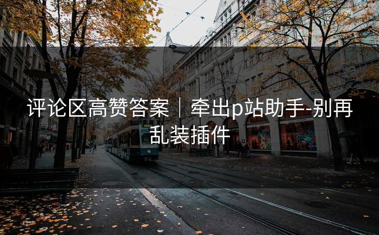 评论区高赞答案｜牵出p站助手-别再乱装插件