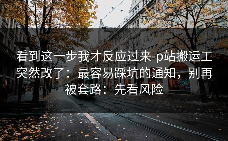 看到这一步我才反应过来-p站搬运工突然改了：最容易踩坑的通知，别再被套路：先看风险