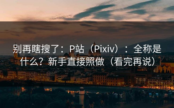 别再瞎搜了：P站（Pixiv）：全称是什么？新手直接照做（看完再说）